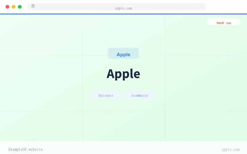 Apple website example screenshot