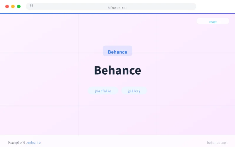 Behance website example screenshot