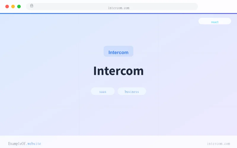 Intercom website example screenshot