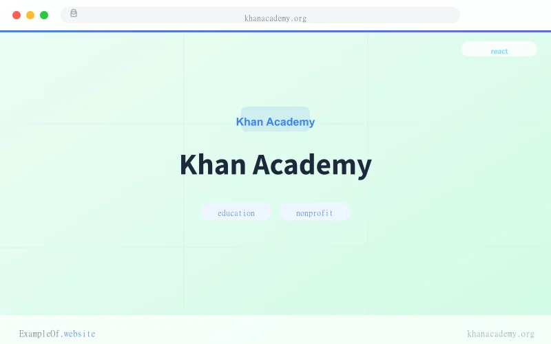 Khan Academy website example screenshot